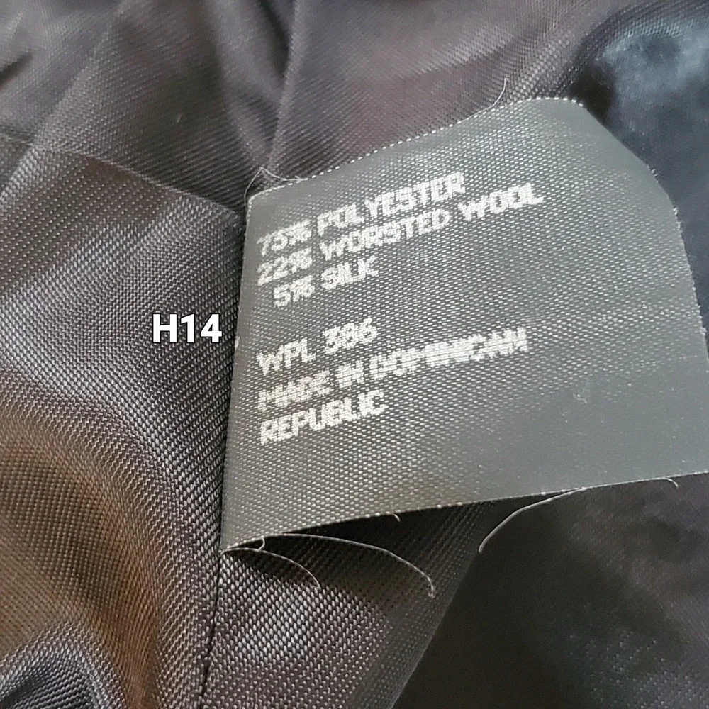 Herringbone Dark Acadamia Wool Silk Blend Sports Jacket‎ Blazer Career Size 46R